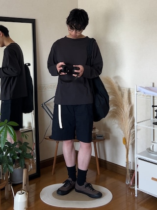「MHL.(エムエイチエル)のWASHED COTTON NYLON RIPSTOP(その他パンツ)」を使った、市川 昇さん(メンズ・169cm)の春コーディネート