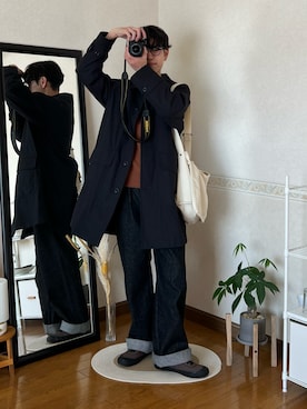 「アイテム（スウェット）」を使った、市川 昇さん（メンズ・169cm・20代）の冬コーディネート