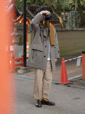 「アイテム（ダウンジャケット/コート）」を使った、市川 昇さん（メンズ・169cm・20代）の冬コーディネート