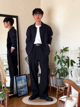 「ナチュラル」｜市川 昇さん（メンズ・169cm）の秋コーディネート