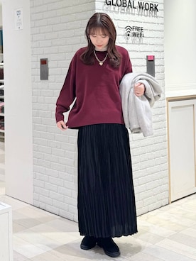 「アイテム（ノーカラーコート）」を使った、chiyuki.さん（レディース・168cm）の秋コーディネート