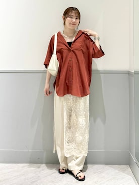 「GLOBAL WORK（グローバルワーク）のアイテム（パンツ）」を使った、chiyuki.さん（レディース・168cm）の夏コーディネート