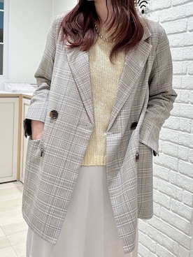 「GLOBAL WORK（グローバルワーク）のサテンストレッチフレアスカート/634549（スカート、グレー系）」を使った、chiyuki.さん（レディース・168cm）の春コーディネート