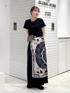 「GLOBAL WORK（グローバルワーク）のアイテム」を使った、chiyuki.さん（レディース・168cm）の夏コーディネート