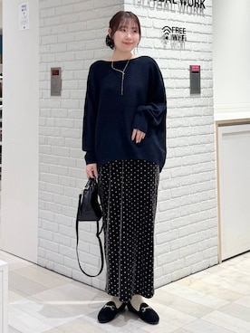 「GLOBAL WORK（グローバルワーク）のふわふわHugmeドルマンプルオーバー/595406（ニット/セーター）」を使った、chiyuki.さん（レディース・168cm）の秋コーディネート