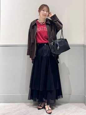 「アイテム（ジャンパースカート）」を使った、chiyuki.さん（レディース・168cm）の夏コーディネート