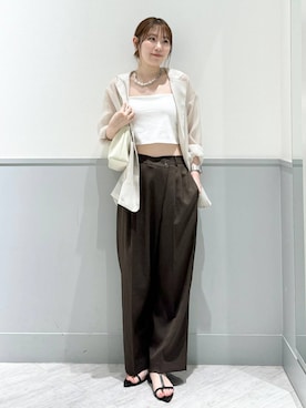 「アイテム（テーラードジャケット）」を使った、chiyuki.さん（レディース・168cm）の夏コーディネート