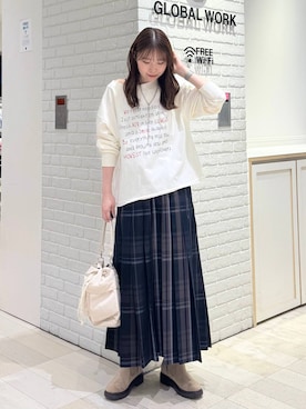「アイテム（スウェット）」を使った、chiyuki.さん（レディース・168cm・20代）の秋コーディネート