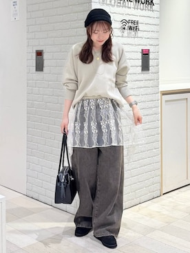 「アイテム（その他トップス）」を使った、chiyuki.さん（レディース・168cm）の秋コーディネート