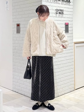 「GLOBAL WORK（グローバルワーク）のふわふわHugmeドルマンプルオーバー/595406（ニット/セーター）」を使った、chiyuki.さん（レディース・168cm）の秋コーディネート