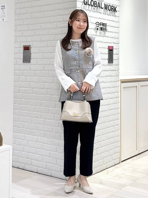 ツイードペプラムジレ/591837（その他アウター）｜GLOBAL WORK