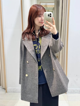 「アイテム（チェスターコート）」を使った、chiyuki.さん（レディース・168cm）の秋コーディネート