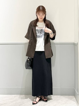 「GLOBAL WORK（グローバルワーク）のアイテム（ジャケット/アウター）」を使った、chiyuki.さん（レディース・168cm）の夏コーディネート
