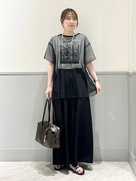 「アイテム（ボストンバッグ）」を使った、chiyuki.さん（レディース・168cm・20代）の夏コーディネート