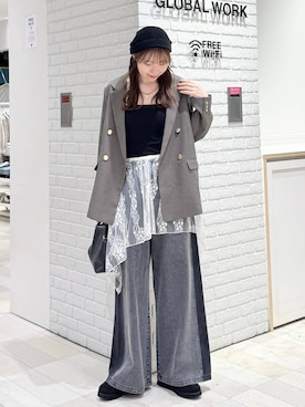「アイテム（その他トップス）」を使った、chiyuki.さん（レディース・168cm・20代）の秋コーディネート