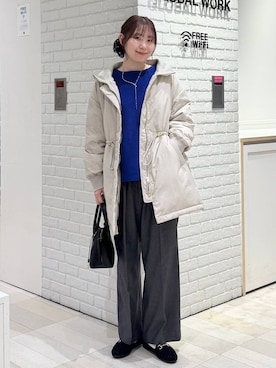 「GLOBAL WORK（グローバルワーク）のふわふわHugmeドルマンプルオーバー/595406（ニット/セーター）」を使った、chiyuki.さん（レディース・168cm）の秋コーディネート