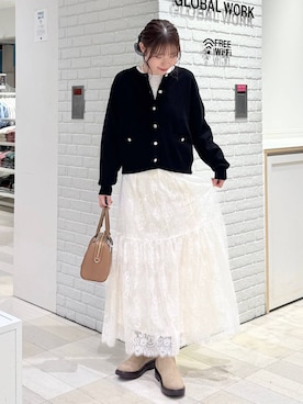 「GLOBAL WORK（グローバルワーク）のアイテム（ワンピース）」を使った、chiyuki.さん（レディース・168cm）の秋コーディネート