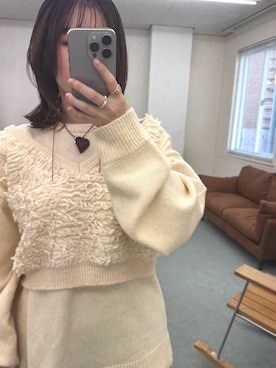 「アイテム（リング）」を使った、あやのさん（レディース・147cm）の冬コーディネート