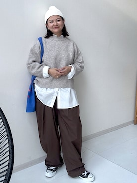 「nissen（ニッセン）のアイテム」を使った、かな153さん（レディース・153cm）の秋コーディネート