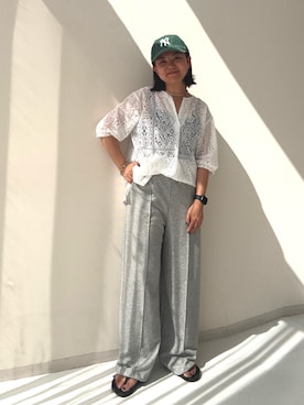 「nissen（ニッセン）のアイテム」を使った、かな153さん（骨格ストレート・レディース・153cm）の夏コーディネート