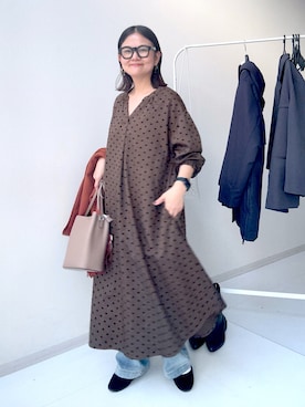 「レディースファッション」｜「アイテム（アクセサリー）」を使った、かな153さん（レディース・153cm）の秋コーディネート