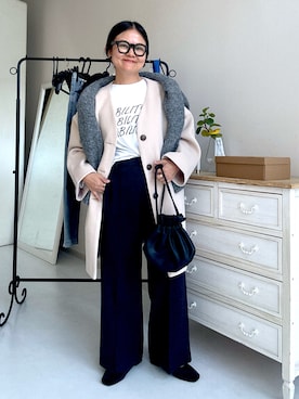 かな153さん（骨格ストレート・レディース・153cm）の冬コーディネート