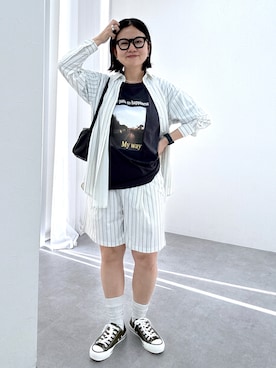 「アイテム（アウトドア/スポーツ）」を使った、かな153さん（レディース・153cm）の春コーディネート