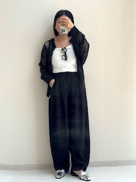 「レギュラー」｜「アイテム（サンダル）」を使った、かな153さん（レディース・153cm）の春コーディネート