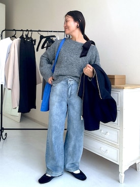 「レディースファッション」｜「アイテム（ジャケット/アウター）」を使った、かな153さん（レディース・153cm）の冬コーディネート