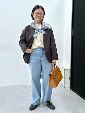 「nissen（ニッセン）のアイテム」を使った、かな153さん（レディース・153cm）の秋コーディネート