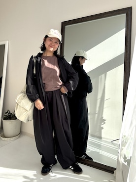 「アイテム（チュニック）」を使った、かな153さん（レディース・153cm）の秋コーディネート