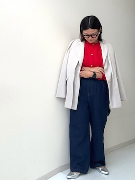 「アイテム（バレエシューズ）」を使った、かな153さん（レディース・153cm）の夏コーディネート
