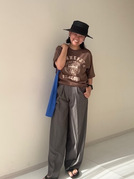 「150cm台コーデ」｜「アイテム（パンツ）」を使った、かな153さん（レディース・153cm）の夏コーディネート