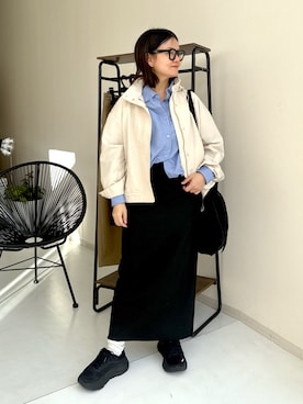 「ITTI（イッチ）のアイテム」を使った、かな153さん（レディース・153cm）の冬コーディネート