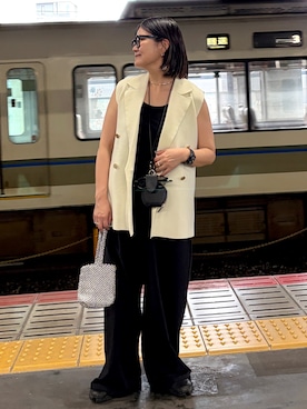 「Maison INNESS（メゾンアイネス）のアイテム」を使った、かな153さん（レディース・153cm）の夏コーディネート