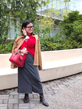 「レディースファッション」｜「アイテム（アクセサリー）」を使った、かな153さん（レディース・153cm）の秋コーディネート