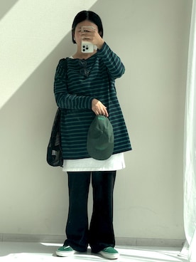 「レギュラー」｜「アイテム（帽子）」を使った、かな153さん（レディース・153cm）の夏コーディネート