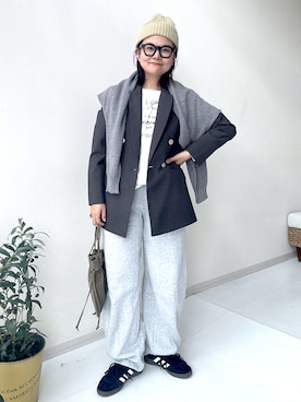 「アイテム（チュニック）」を使った、かな153さん（レディース・153cm）の秋コーディネート