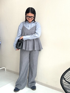 「アイテム（チュニック）」を使った、かな153さん（レディース・153cm）の秋コーディネート