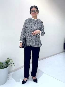 「アイテム（ピアス（両耳用））」を使った、かな153さん（レディース・153cm）の冬コーディネート