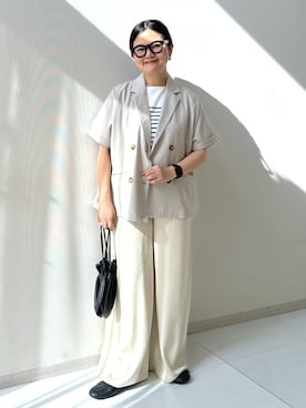 「Maison INNESS（メゾンアイネス）のアイテム」を使った、かな153さん（レディース・153cm）の春コーディネート