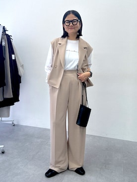 「アイテム（フォーマルスーツ/小物）」を使った、かな153さん（レディース・153cm）の冬コーディネート