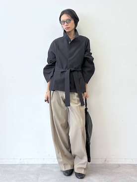 「HARE（ハレ）のAMIサンカクトートBAG(HARE)（トートバッグ、ブラック系）」を使った、seigiさん（メンズ）の秋コーディネート