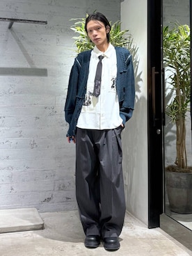 「HARE（ハレ）のアイテム（スラックス）」を使った、seigiさん（メンズ・178cm）の秋コーディネート