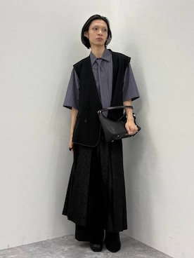 「HARE（ハレ）のアイテム（ベスト）」を使った、seigiさん（メンズ・178cm）の春コーディネート