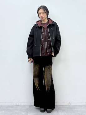 「HARE（ハレ）のアイテム（パンツ）」を使った、seigiさん（メンズ・178cm）の秋コーディネート