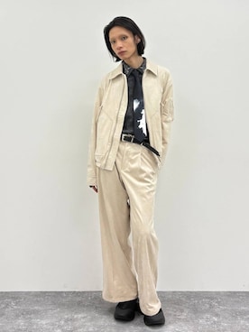 「アイテム（ネクタイ、ブラック系）」を使った、seigiさん（メンズ・178cm）の冬コーディネート