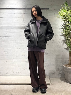 「HARE（ハレ）のアイテム（ブルゾン）」を使った、seigiさん（メンズ・178cm）の秋コーディネート