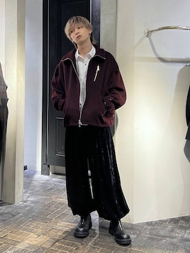 「HARE（ハレ）のアイテム（ブルゾン）」を使った、ayukifukuさん（メンズ・172cm）の秋コーディネート