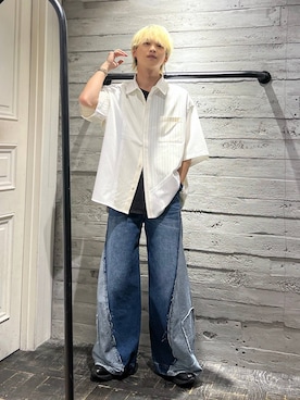「アイテム（ピアス（片耳用））」を使った、ayukifukuさん（メンズ・172cm）の夏コーディネート